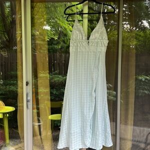 Lulu's light blue plaid dress